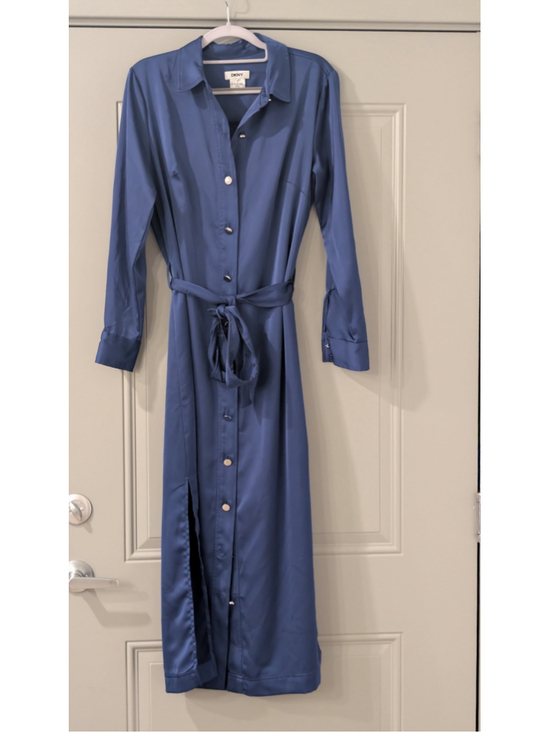 DKNY Dresses & Skirts - Women's DKNY Blue Midi Shirt Dress Size 4